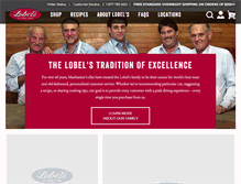 Tablet Screenshot of lobels.com